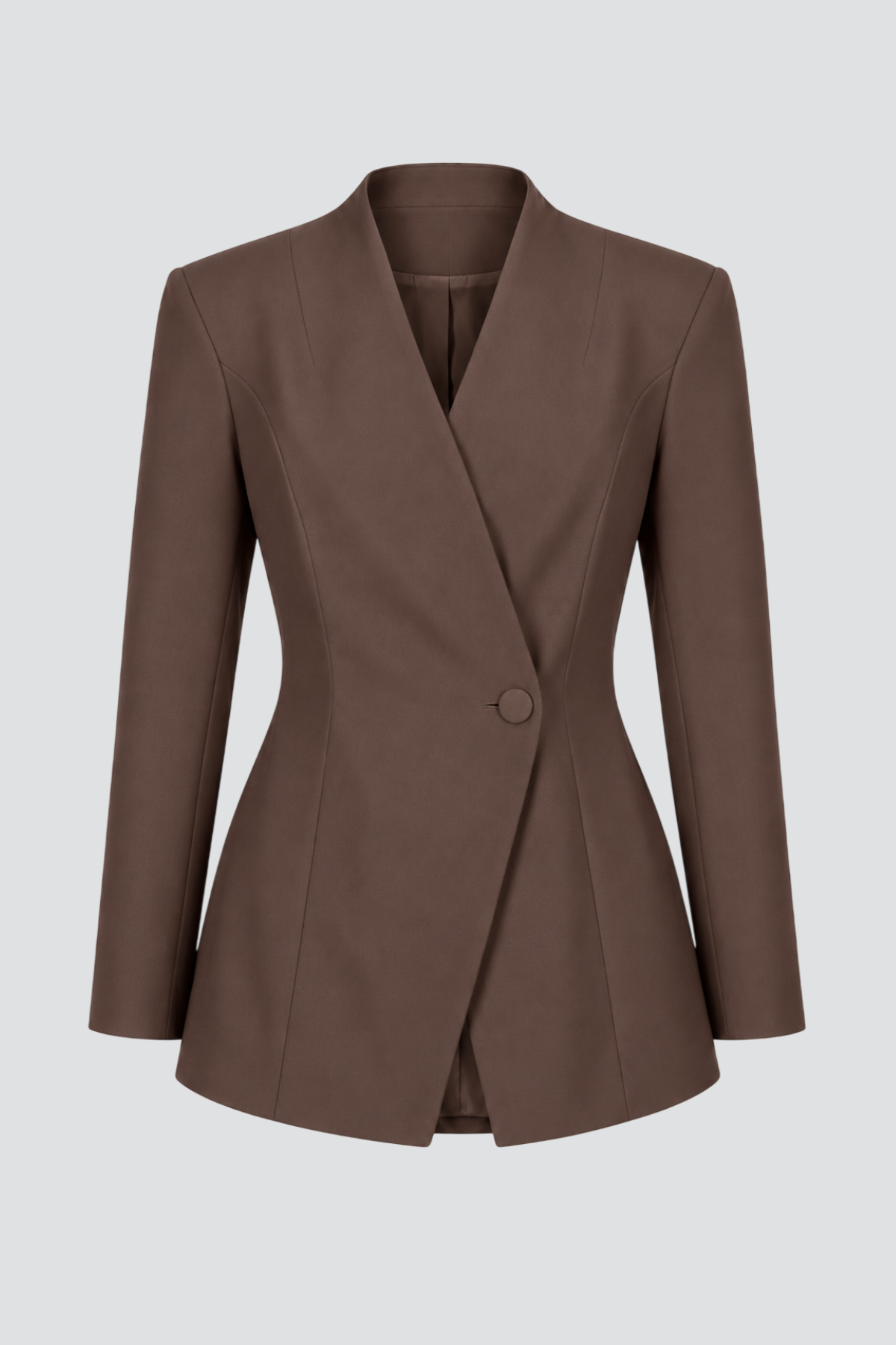 Tailored Collarless Blazer