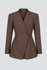 Tailored Collarless Blazer