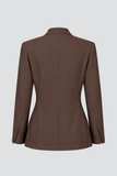 Tailored Collarless Blazer