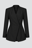Tailored Collarless Blazer