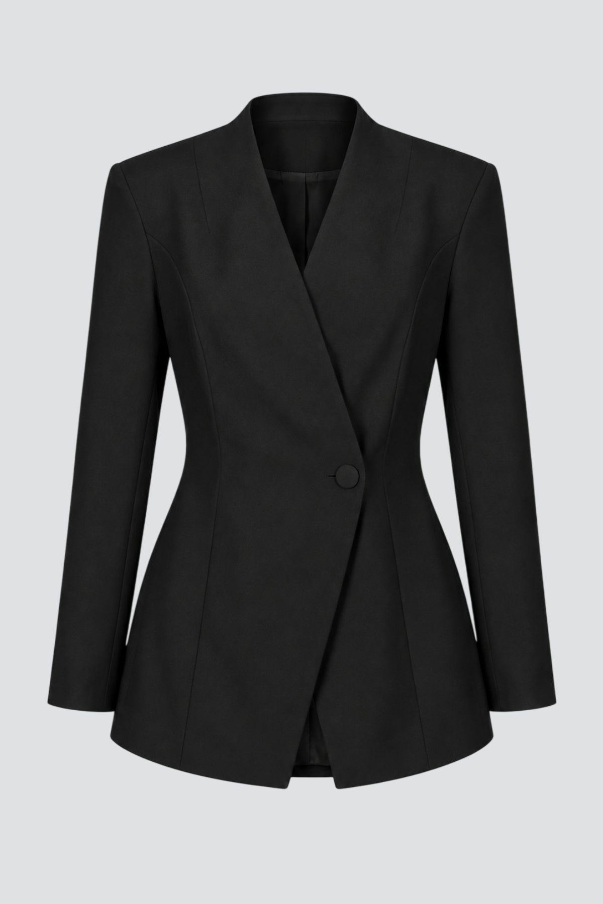 Tailored Collarless Blazer