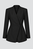 Tailored Collarless Blazer
