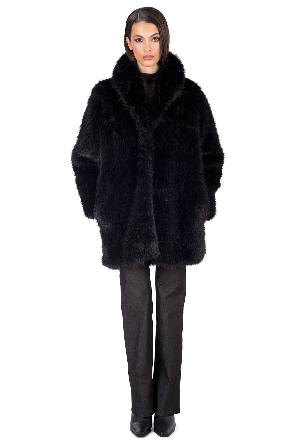 Black Faux Fur Jacket