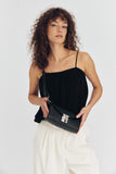 Leather Twist Lockette Bag