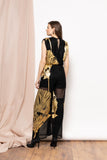 Cyra Jumpsuit in Black and Gold