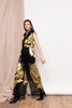 Cyra Jumpsuit in Black and Gold