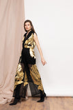 Cyra Jumpsuit in Black and Gold