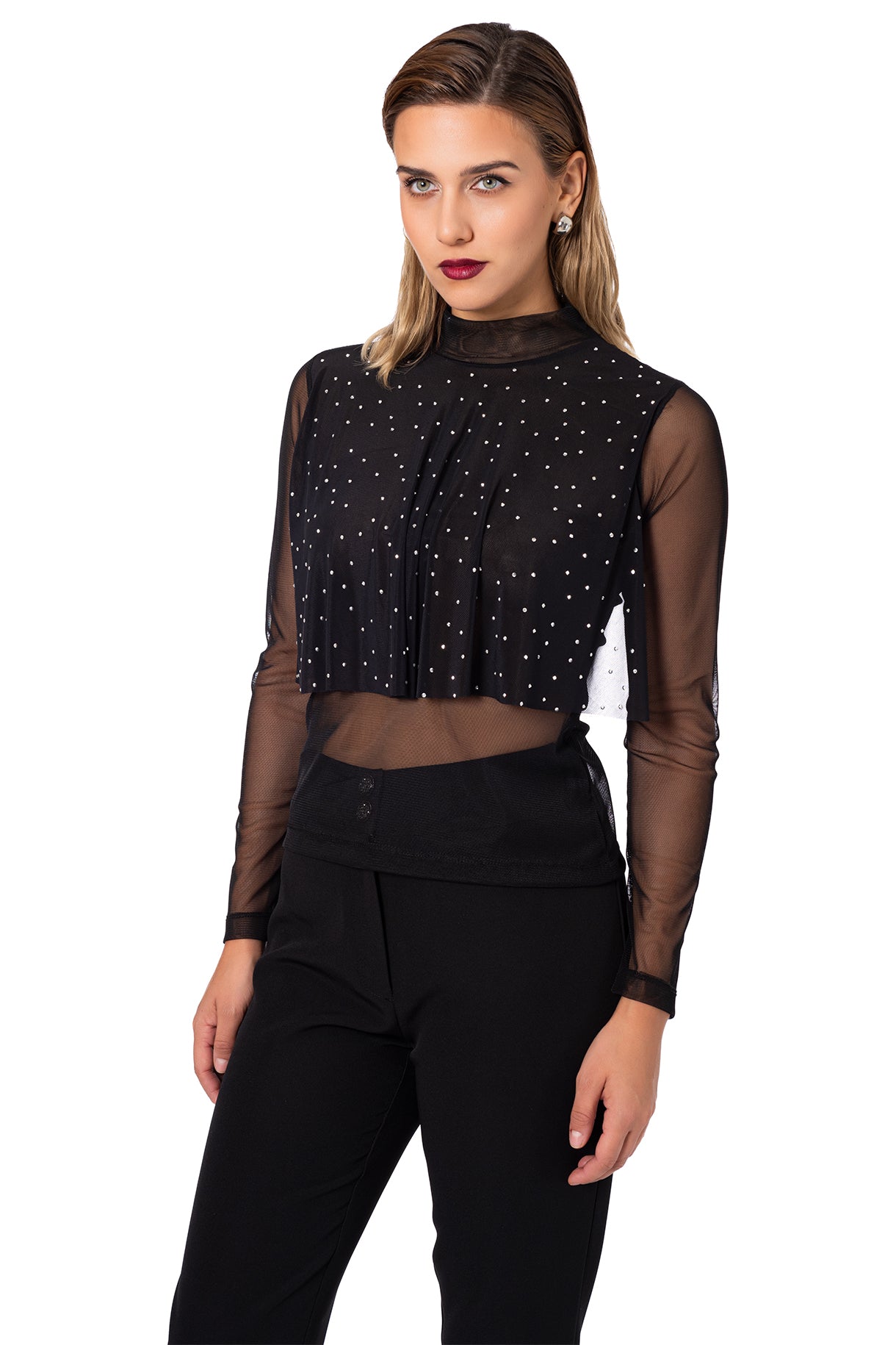 Tulle Top with Strass