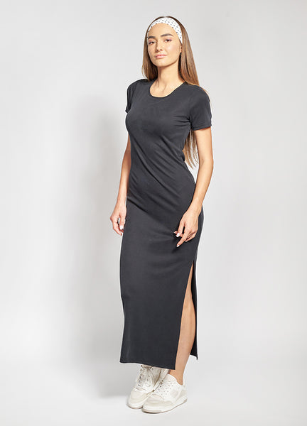Maxi Dress with Short Sleeves