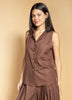 Sleeveless Button Up Shirt