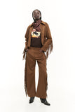 Faux Suede Fringed Jacket